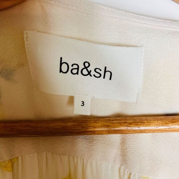 ba&sh Floral Mini Dress in Yellow and Cream - Picture 4 of 11